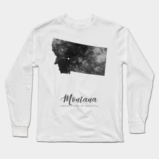 Montana state map Long Sleeve T-Shirt